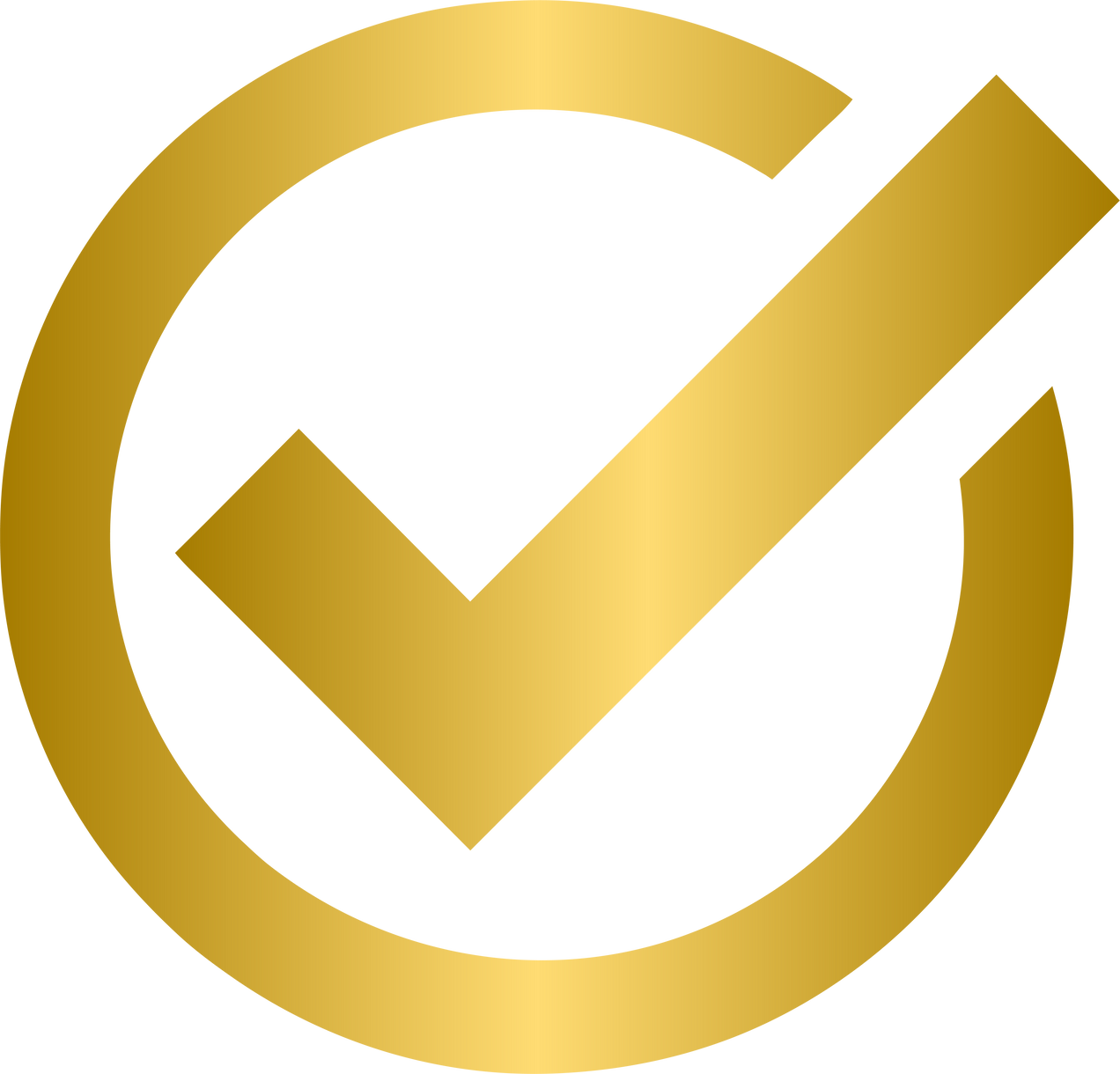 Gold check mark icon